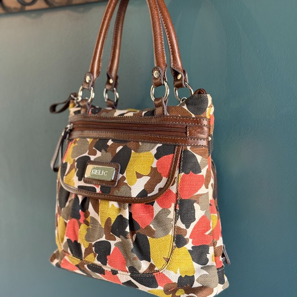 Relic by Fossil Carrie Retro Floral Satchel Bag